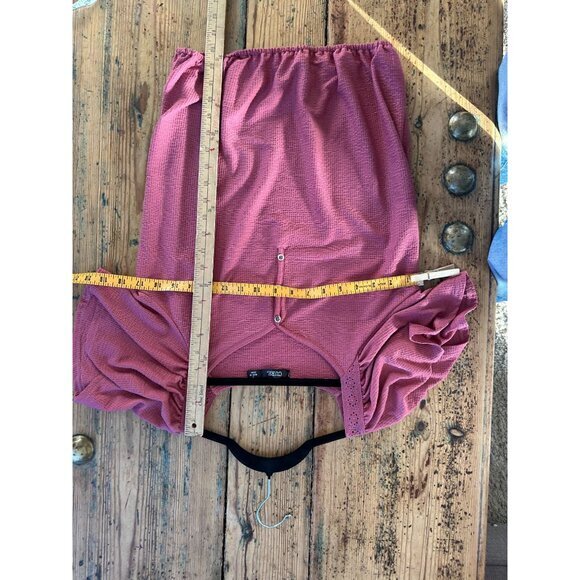 Cure‎ Womens pink Blouse Small short sleeve balloon pullover polyester v-neck - Picture 7 of 7